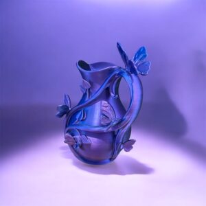 Ornamental Pitcher with Vine Leaves & Butterflies